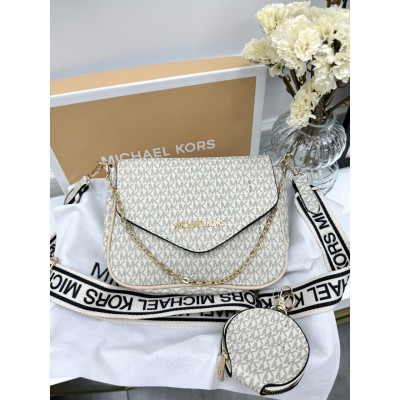 Сумка женская  Michael Kors кросс-боди 2 в 1 Майкл Корс молочная