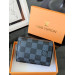 Кошелек Louis Vuitton черный клетка LUX качество Луи ВИТОН мини конверт