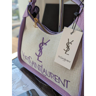 Женская сумка Yves Saint Laurent YSL Ив Сен Лоран багет светло-фиолетовый