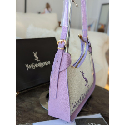 Женская сумка Yves Saint Laurent YSL Ив Сен Лоран багет светло-фиолетовый