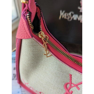 Женская сумка Yves Saint Laurent YSL Ив Сен Лоран багет светло-малиновый