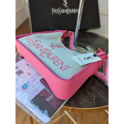 Женская сумка Yves Saint Laurent YSL Ив Сен Лоран багет светло-малиновый