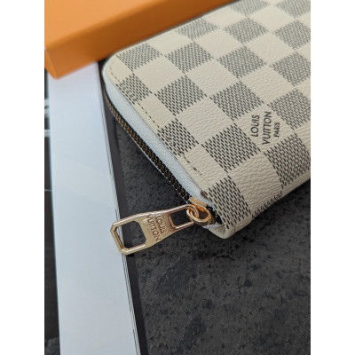 Женский кошелек мини Louis Vuitton бежевый в клетку Луи Виттон