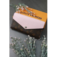 Женский кошелек Louis Vuitton коричневый + розовый конверт большой Луи Виттон