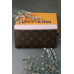 Женский кошелек Louis Vuitton коричневый + розовый конверт большой Луи Виттон