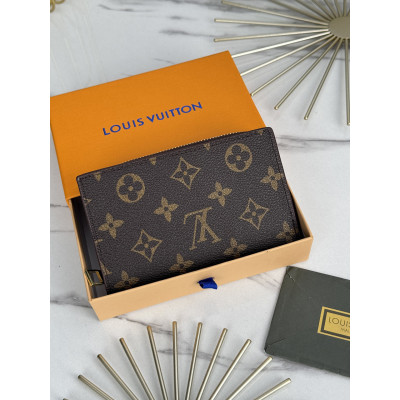 Женский кошелек Louis Vuitton коричневый  Луи Виттон книжка