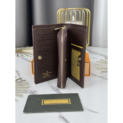 Женский кошелек Louis Vuitton коричневый  Луи Виттон книжка