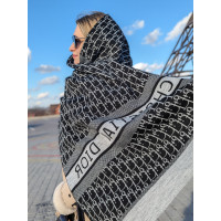 ПАЛАНТИН ШАРФ, ХУСТКА Christian Dior ЖЕНСКИЙ ШАРФ ДИОР светло-серый