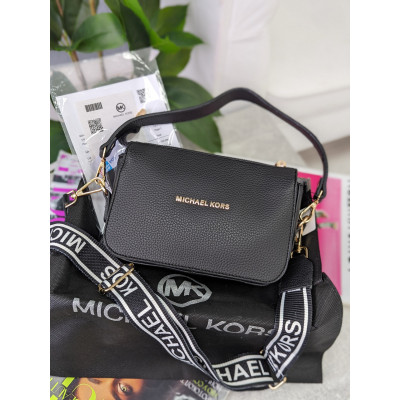 Сумка женская  Michael Kors кросс-боди черный Майкл Корс  на широком ремне