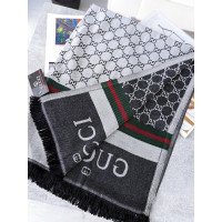 ПАЛАНТИН ШАРФ, ХУСТКА GUCCI ЖЕНСКИЙ ШАРФ ГУЧЧИ  светло-серый