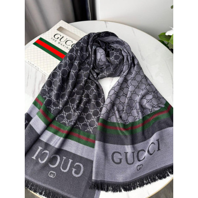 ПАЛАНТИН ШАРФ, ХУСТКА GUCCI ЖЕНСКИЙ ШАРФ ГУЧЧИ  темно-синий