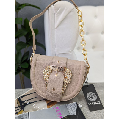 Женская сумка Versace Jeans Couture клатч Версаче бежевый