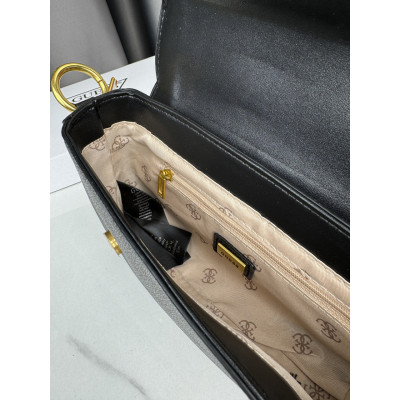 Женская сумка седло Guess est 1981 черный Гесс