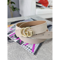 Женский ремень пояс Gucci Гуччи молочный + золото широкий