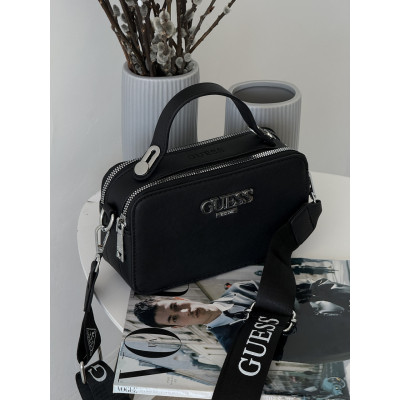 Сумка женская  черный Guess Гесс кросс-боди на широком ремне