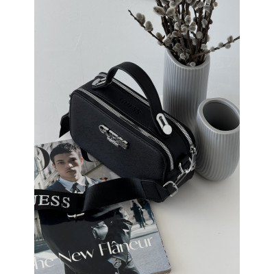 Сумка женская  черный Guess Гесс кросс-боди на широком ремне