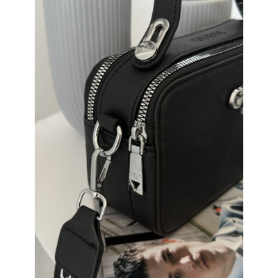 Сумка женская  черный Guess Гесс кросс-боди на широком ремне