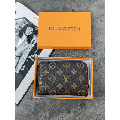 Женский кошелек мини Louis Vuitton коричневый Луи Виттон