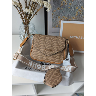 Сумка женская  Michael Kors кросс-боди 2 в 1 Майкл Корс бежевый