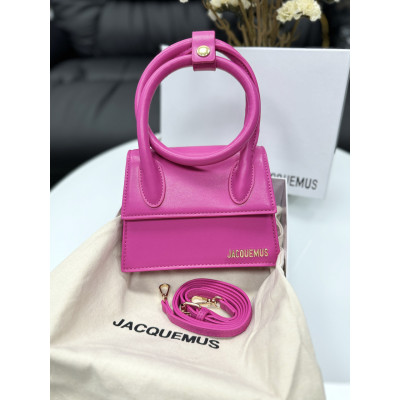 Премиум cумка женская Jacquemus малиновый  клатч Жакмюс