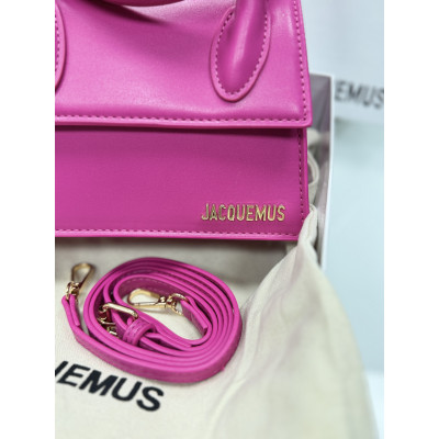 Премиум cумка женская Jacquemus малиновый  клатч Жакмюс