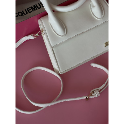 Сумка женская Jacquemus Le Chiquito Noeud белый клатч Жакмюс Premium