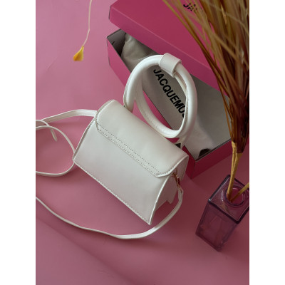 Сумка женская Jacquemus Le Chiquito Noeud белый клатч Жакмюс Premium