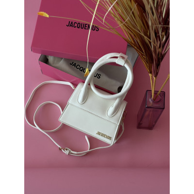 Сумка женская Jacquemus Le Chiquito Noeud белый клатч Жакмюс Premium