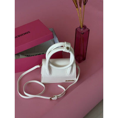 Сумка женская Jacquemus Le Chiquito Noeud белый клатч Жакмюс Premium