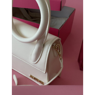 Сумка женская Jacquemus Le Chiquito Noeud белый клатч Жакмюс Premium