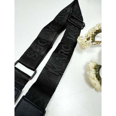 Ремень на сумку текстильный черный матовый Marc Jacobs Марк Джейобс