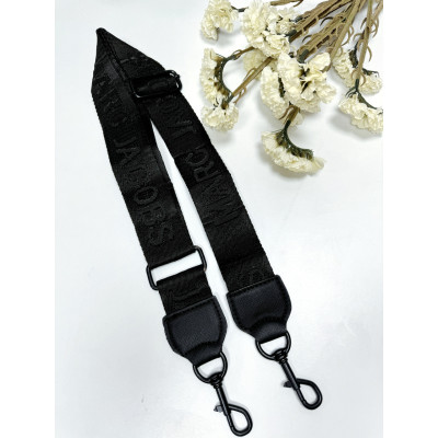 Ремень на сумку текстильный черный матовый Marc Jacobs Марк Джейобс