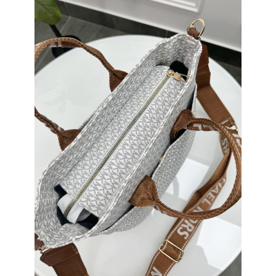 Сумка женская Майкл Корс шопер белый Michael Kors шоппер через плечо