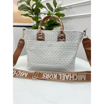 Сумка женская Майкл Корс шопер белый Michael Kors шоппер через плечо
