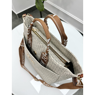 Сумка женская Майкл Корс шопер молочный Michael Kors шоппер через плечо