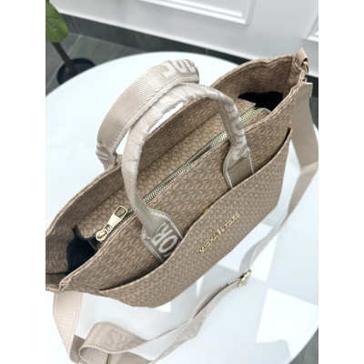 Сумка женская Майкл Корс шопер бежевый Michael Kors шоппер через плечо