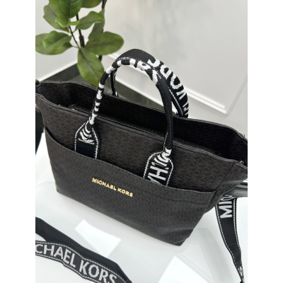 Сумка женская Майкл Корс шопер коричневый Michael Kors шоппер через плечо