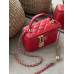 Сумка женская клатч Chanel Classic Lambskin красный Шанель бочонок