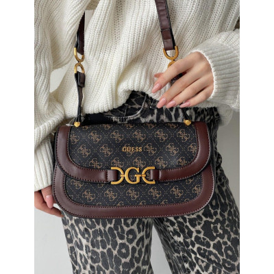 Сумка женская Guess коричневый через плечо Гесс