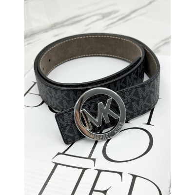 Ремень унисекс пояс Michael Kors черный серебро Мишель Корс