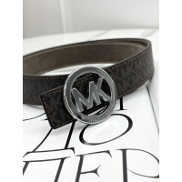 Ремень унисекс пояс Michael Kors коричневый серебро Мишель Корс