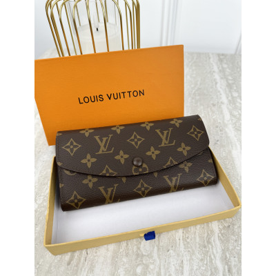 Женский кошелек Louis Vuitton коричневый+ коричневый большой конверт  Луи Виттон