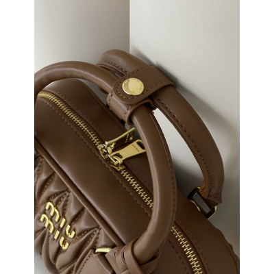 Сумка женская Miu Miu Arcadie Matelassé коричневый кросс боди Миу Миу