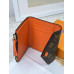 Женский кошелек Louis Vuitton коричневый + оранжевый конверт мини Луи Виттон