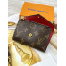 Женский кошелек Louis Vuitton коричневый + красный конверт мини Луи Виттон