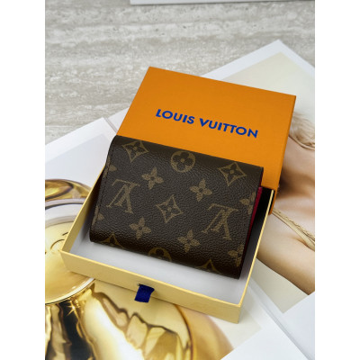 Женский кошелек Louis Vuitton коричневый + коричневый конверт мини Луи Виттон