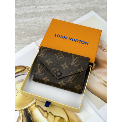 Женский кошелек Louis Vuitton коричневый + коричневый конверт мини Луи Виттон
