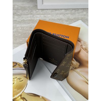 Женский кошелек Louis Vuitton коричневый + коричневый конверт мини Луи Виттон