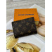 Женский кошелек Louis Vuitton коричневый + черный конверт мини Луи Виттон
