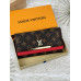 Женский кошелек Louis Vuitton коричневый + красный большой двойной Луи Виттон